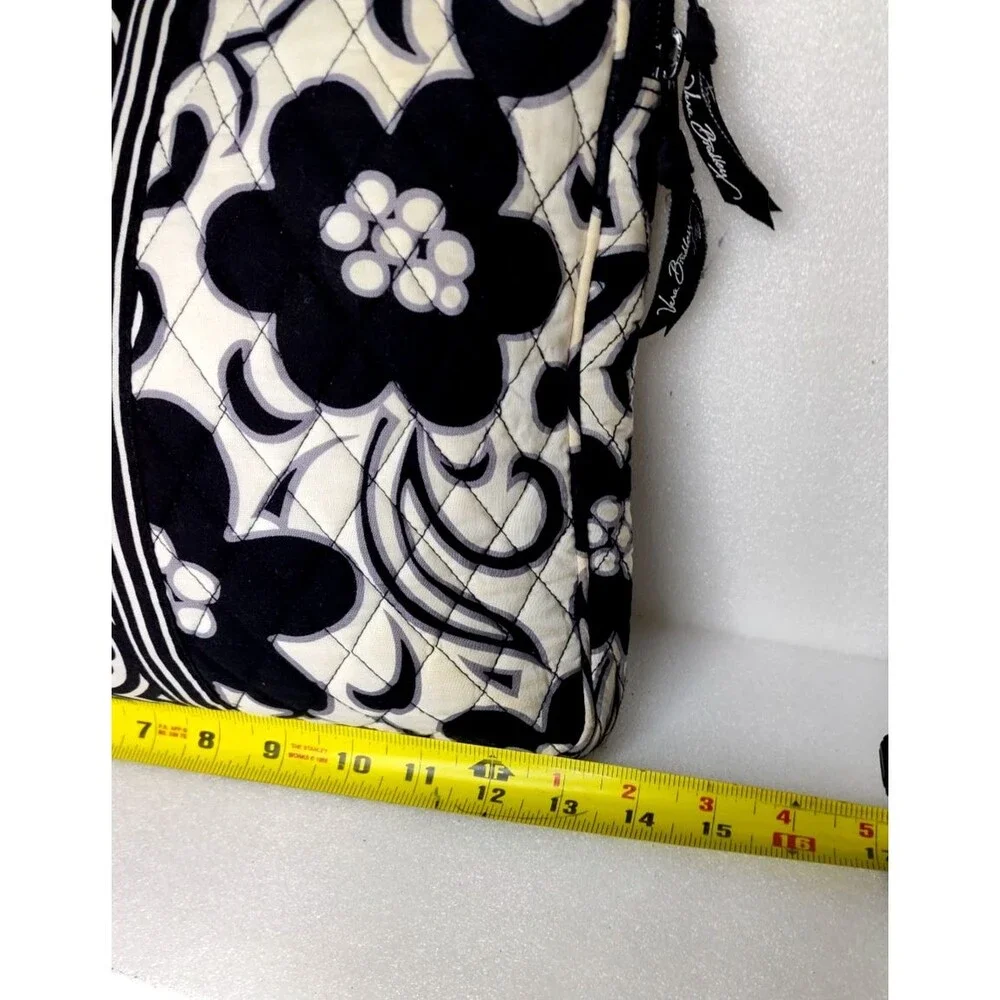 Vera Bradley Night and Day Retired Quilted Laptop Portfolio Case Black  & White